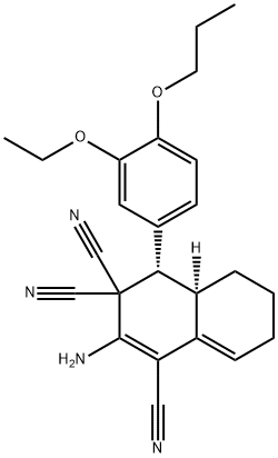 2-amino-4-(3-ethoxy-4-propoxyphenyl)-4a,5,6,7-tetrahydro-1,3,3(4H)-naphthalenetricarbonitrile Structure