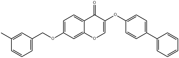 3-([1,1'-biphenyl]-4-yloxy)-7-[(3-methylbenzyl)oxy]-4H-chromen-4-one Structure