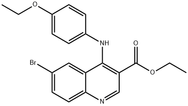 ethyl 6-bromo-4-(4-ethoxyanilino)-3-quinolinecarboxylate Structure