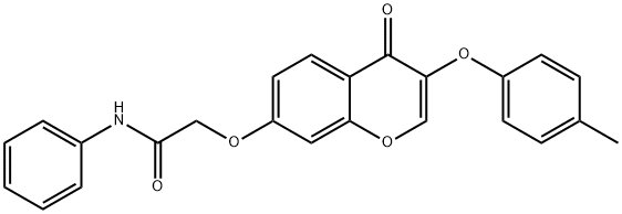 2-{[3-(4-methylphenoxy)-4-oxo-4H-chromen-7-yl]oxy}-N-phenylacetamide Structure