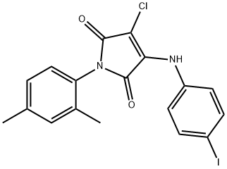 3-chloro-1-(2,4-dimethylphenyl)-4-(4-iodoanilino)-1H-pyrrole-2,5-dione Structure