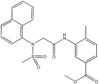 methyl 4-methyl-3-({[(methylsulfonyl)(1-naphthyl)amino]acetyl}amino)benzoate Structure