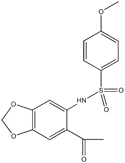 N-(6-acetyl-1,3-benzodioxol-5-yl)-4-methoxybenzenesulfonamide 구조식 이미지