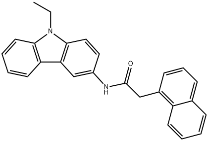 N-(9-ethyl-9H-carbazol-3-yl)-2-(1-naphthyl)acetamide 구조식 이미지