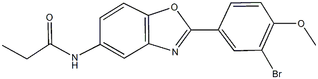 N-[2-(3-bromo-4-methoxyphenyl)-1,3-benzoxazol-5-yl]propanamide Structure