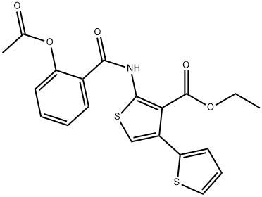 ethyl 2-{[2-(acetyloxy)benzoyl]amino}-2',4-bithiophene-3-carboxylate Structure