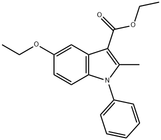 ethyl 5-ethoxy-2-methyl-1-phenyl-1H-indole-3-carboxylate 구조식 이미지