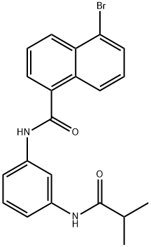 5-bromo-N-[3-(isobutyrylamino)phenyl]-1-naphthamide 구조식 이미지