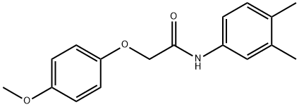 N-(3,4-dimethylphenyl)-2-(4-methoxyphenoxy)acetamide 구조식 이미지