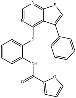 N-{2-[(5-phenylthieno[2,3-d]pyrimidin-4-yl)sulfanyl]phenyl}-2-furamide Structure