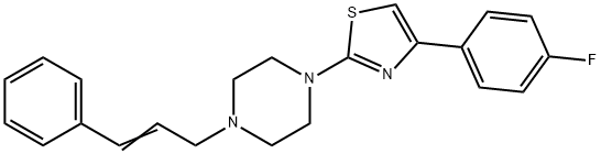1-cinnamyl-4-[4-(4-fluorophenyl)-1,3-thiazol-2-yl]piperazine 구조식 이미지