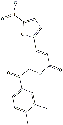 2-(3,4-dimethylphenyl)-2-oxoethyl 3-{5-nitro-2-furyl}acrylate 구조식 이미지