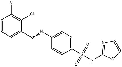 4-[(2,3-dichlorobenzylidene)amino]-N-(1,3-thiazol-2-yl)benzenesulfonamide Structure