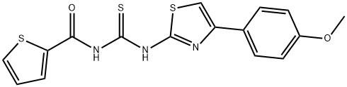 N-[4-(4-methoxyphenyl)-1,3-thiazol-2-yl]-N'-(2-thienylcarbonyl)thiourea 구조식 이미지