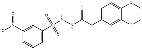 N'-[(3,4-dimethoxyphenyl)acetyl]-3-nitrobenzenesulfonohydrazide Structure