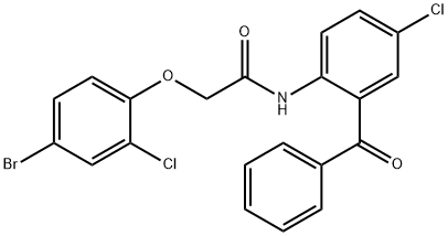 N-(2-benzoyl-4-chlorophenyl)-2-(4-bromo-2-chlorophenoxy)acetamide Structure