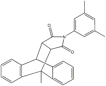 17-(3,5-dimethylphenyl)-1-methyl-17-azapentacyclo[6.6.5.0~2,7~.0~9,14~.0~15,19~]nonadeca-2,4,6,9,11,13-hexaene-16,18-dione Structure