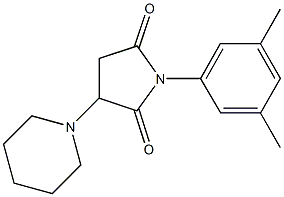 1-(3,5-dimethylphenyl)-3-(1-piperidinyl)-2,5-pyrrolidinedione 구조식 이미지