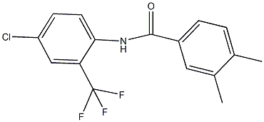 N-[4-chloro-2-(trifluoromethyl)phenyl]-3,4-dimethylbenzamide 구조식 이미지