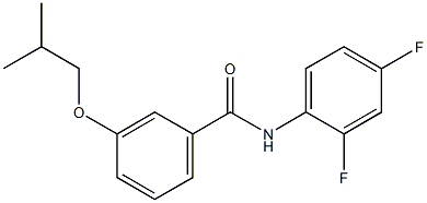 N-(2,4-difluorophenyl)-3-isobutoxybenzamide 구조식 이미지