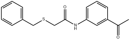 N-(3-acetylphenyl)-2-(benzylsulfanyl)acetamide Structure