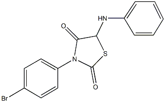 5-anilino-3-(4-bromophenyl)-1,3-thiazolidine-2,4-dione Structure