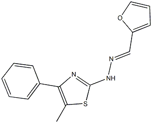 2-furaldehyde (5-methyl-4-phenyl-1,3-thiazol-2-yl)hydrazone Structure