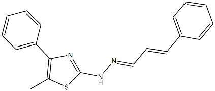 3-phenylacrylaldehyde (5-methyl-4-phenyl-1,3-thiazol-2-yl)hydrazone 구조식 이미지