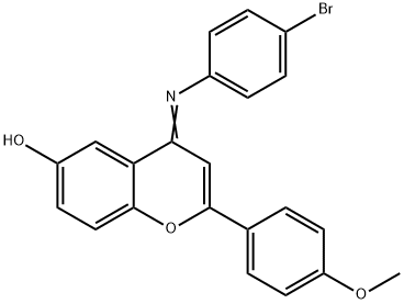 4-[(4-bromophenyl)imino]-2-(4-methoxyphenyl)-4H-chromen-6-ol Structure