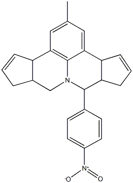 7-{4-nitrophenyl}-2-methyl-3b,6,6a,7,9,9a,10,12a-octahydrocyclopenta[c]cyclopenta[4,5]pyrido[3,2,1-ij]quinoline Structure