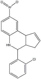 4-(2-chlorophenyl)-8-nitro-3a,4,5,9b-tetrahydro-3H-cyclopenta[c]quinoline Structure