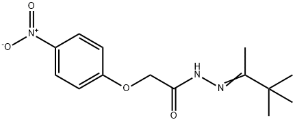 2-{4-nitrophenoxy}-N'-(1,2,2-trimethylpropylidene)acetohydrazide Structure