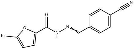 5-bromo-N'-(4-cyanobenzylidene)-2-furohydrazide Structure