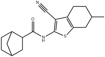 N-(3-cyano-6-methyl-4,5,6,7-tetrahydro-1-benzothien-2-yl)bicyclo[2.2.1]heptane-2-carboxamide Structure