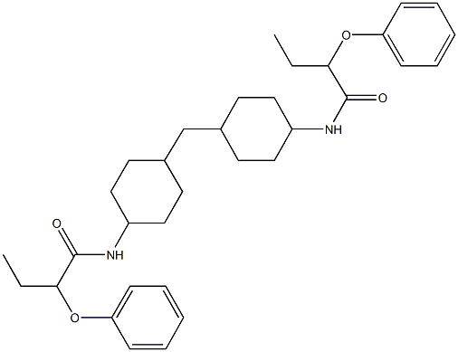 2-phenoxy-N-[4-({4-[(2-phenoxybutanoyl)amino]cyclohexyl}methyl)cyclohexyl]butanamide Structure