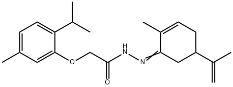 N'-(5-isopropenyl-2-methyl-2-cyclohexen-1-ylidene)-2-(2-isopropyl-5-methylphenoxy)acetohydrazide Structure