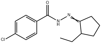4-chloro-N'-(2-ethylcyclopentylidene)benzohydrazide Structure