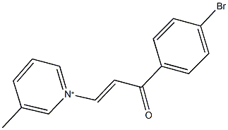 1-[3-(4-bromophenyl)-3-oxo-1-propenyl]-3-methylpyridinium 구조식 이미지