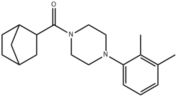1-(bicyclo[2.2.1]hept-2-ylcarbonyl)-4-(2,3-dimethylphenyl)piperazine Structure