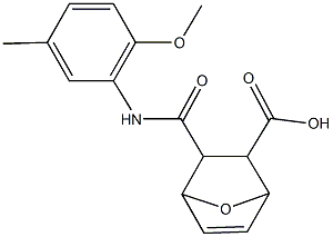 3-[(2-methoxy-5-methylanilino)carbonyl]-7-oxabicyclo[2.2.1]hept-5-ene-2-carboxylic acid 구조식 이미지