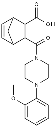 3-{[4-(2-methoxyphenyl)-1-piperazinyl]carbonyl}bicyclo[2.2.1]hept-5-ene-2-carboxylic acid Structure