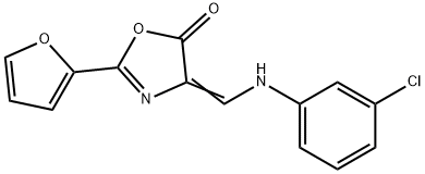 4-[(3-chloroanilino)methylene]-2-(2-furyl)-1,3-oxazol-5(4H)-one Structure