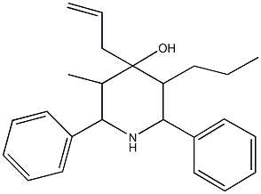 4-allyl-3-methyl-2,6-diphenyl-5-propyl-4-piperidinol Structure