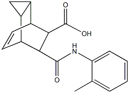 7-(2-toluidinocarbonyl)tricyclo[3.2.2.0~2,4~]non-8-ene-6-carboxylic acid Structure