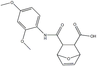 3-[(2,4-dimethoxyanilino)carbonyl]-7-oxabicyclo[2.2.1]hept-5-ene-2-carboxylic acid Structure