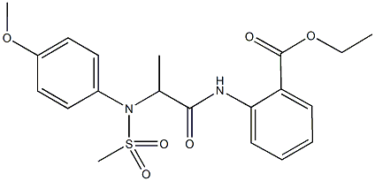 ethyl 2-({2-[4-methoxy(methylsulfonyl)anilino]propanoyl}amino)benzoate 구조식 이미지