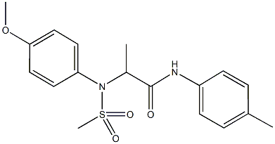 2-[4-methoxy(methylsulfonyl)anilino]-N-(4-methylphenyl)propanamide Structure