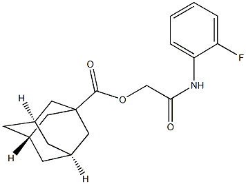 2-(2-fluoroanilino)-2-oxoethyl 1-adamantanecarboxylate Structure