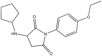 3-(cyclopentylamino)-1-(4-ethoxyphenyl)-2,5-pyrrolidinedione 구조식 이미지