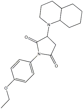 1-(4-ethoxyphenyl)-3-octahydro-1(2H)-quinolinyl-2,5-pyrrolidinedione Structure